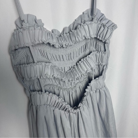 Mable Dusty Blue Smocked Romper sz M - Picture 9 of 9